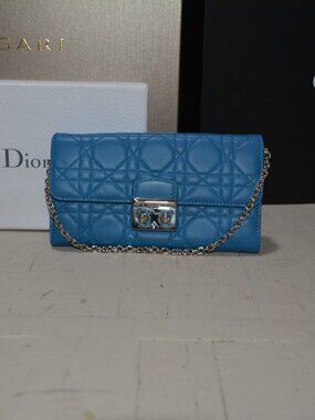 Christian Dior Miss Dior Promenade Pouch with silver chain